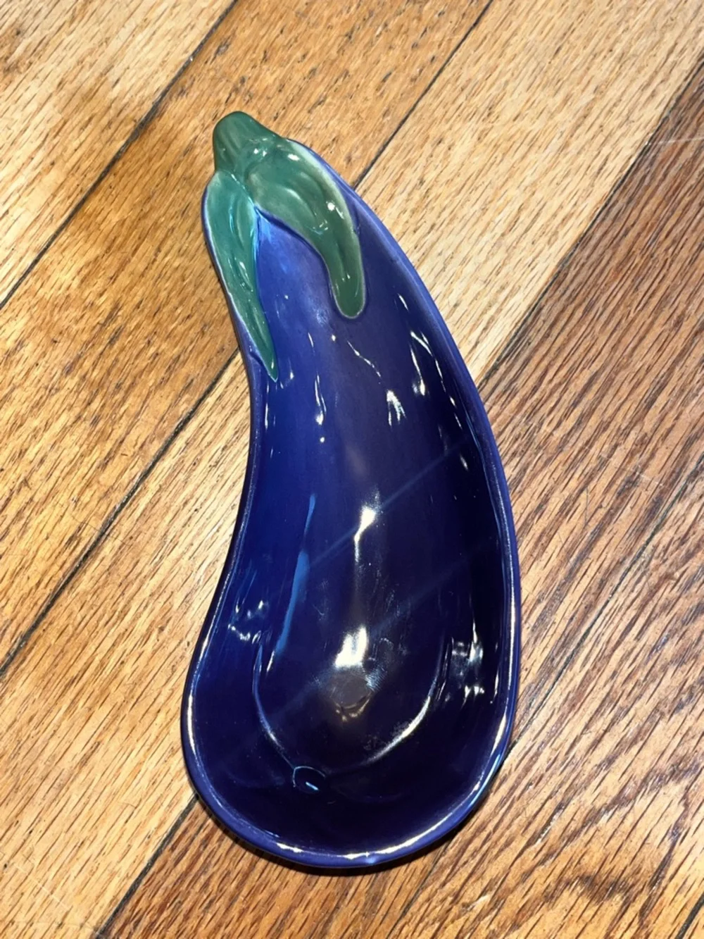 Set of 2 Williams Sonoma Jardin Potager Eggplant and Yellow Pepper dishes